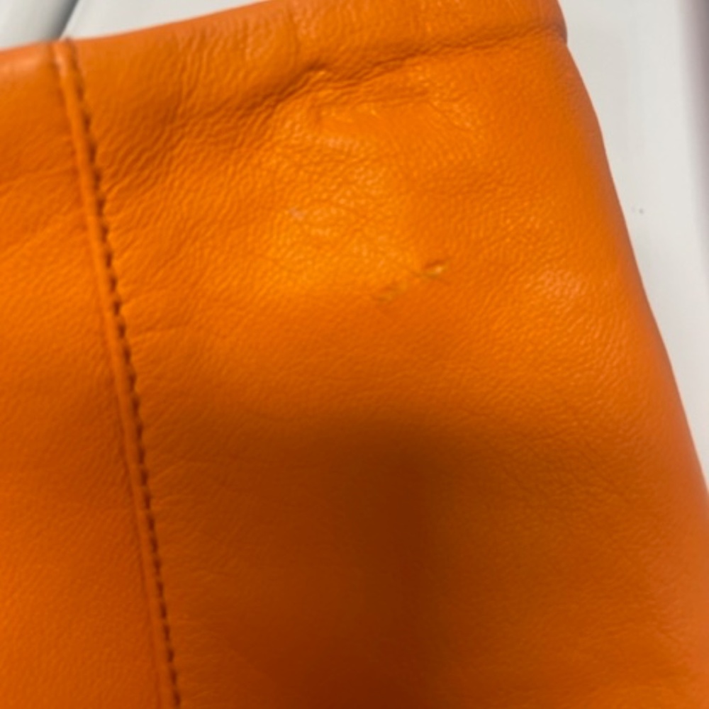 Camila Coelho Clementine Leather Skirt Orange - Picture 13 of 13